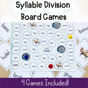 Syllable Division Board Games