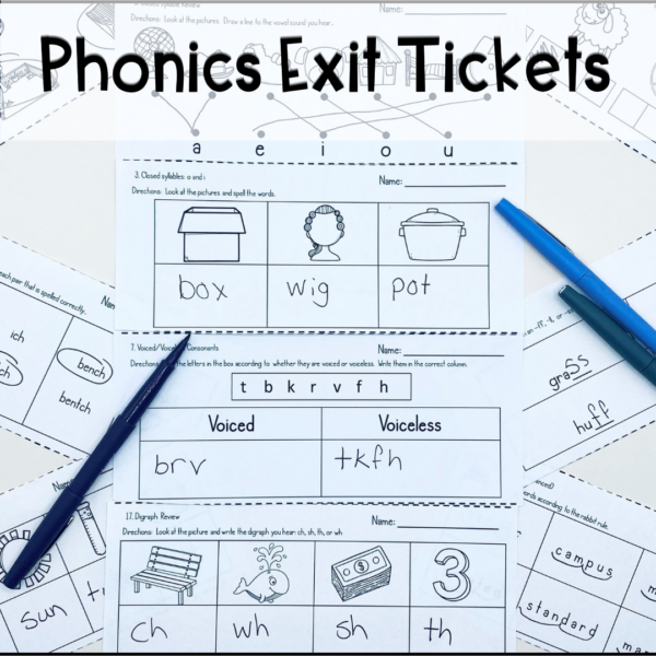 phonics exit tickets