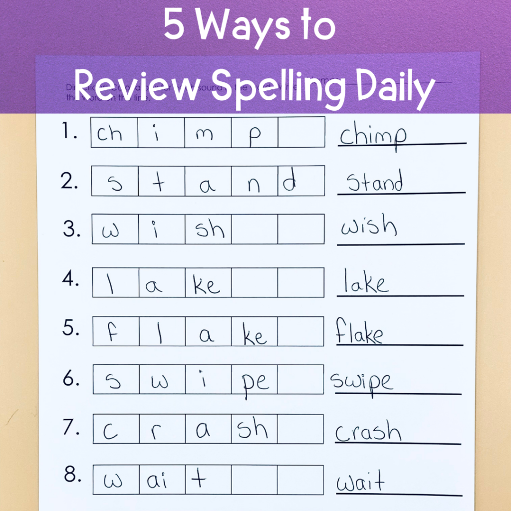 5 ways to review spelling daily