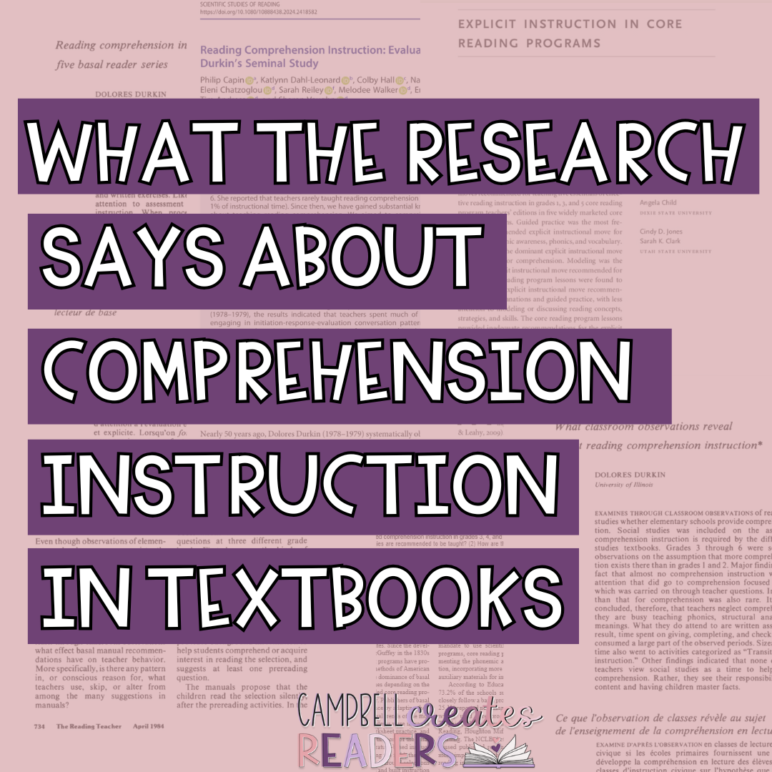 What the Research Says About Comprehension Instruction in Textbooks ...