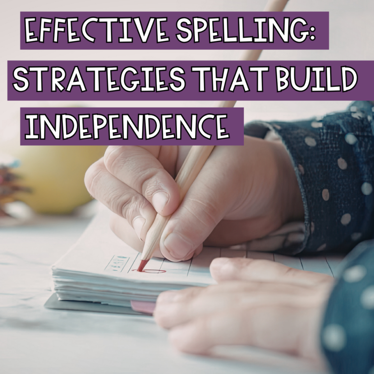 spelling strategy, spelling independence